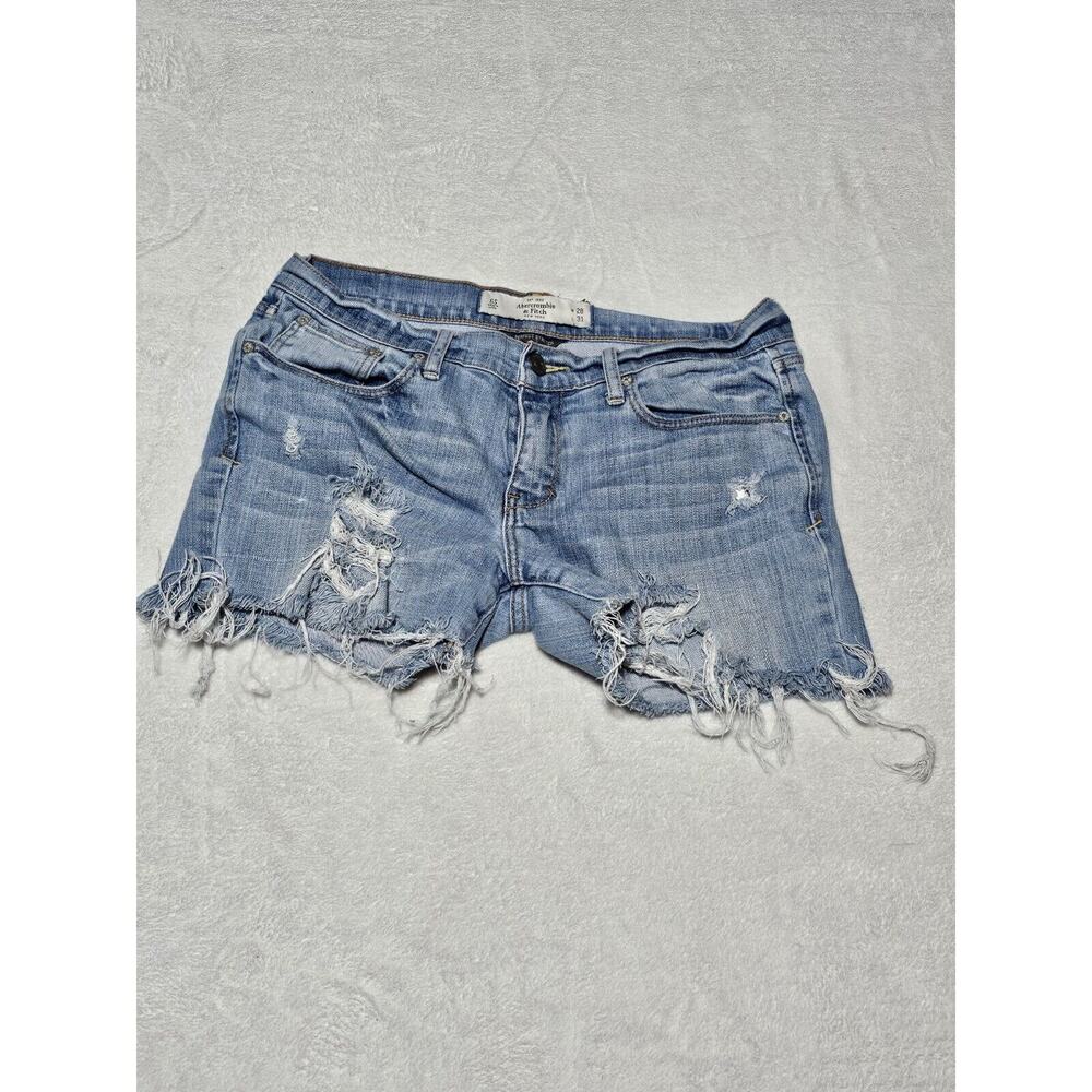 Abercrombie & Fitch NY Shorts Women Shorts 6S Light Wash Denim Cutoff Jean Short